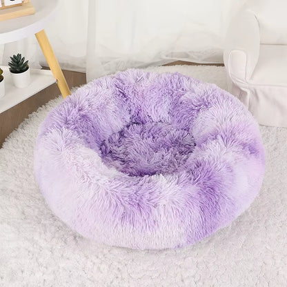 Donut Dog Bed Plush Basket Pets Accessories round Pet Small Fluffy Medium Cushion Sofa Washable Warm Large Dogs Beds Mat Puppy