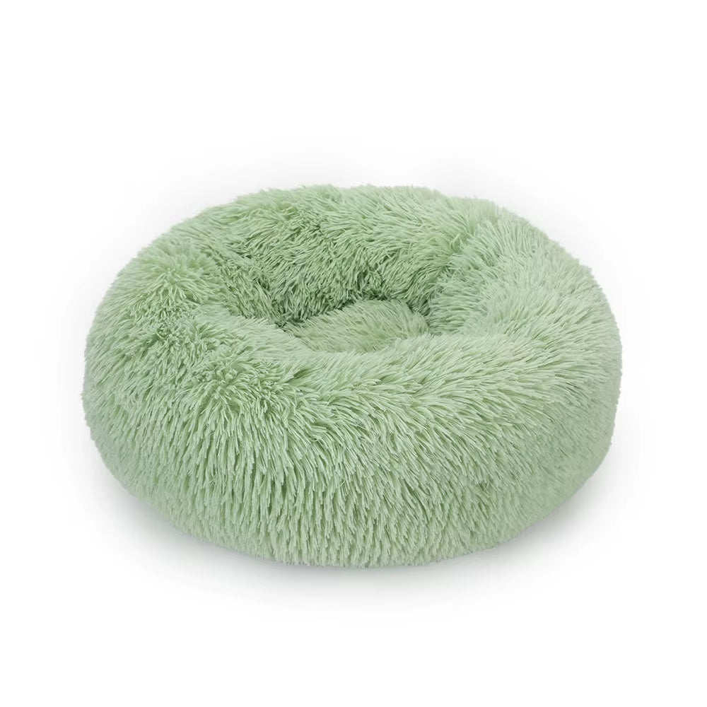 Donut Dog Bed Plush Basket Pets Accessories round Pet Small Fluffy Medium Cushion Sofa Washable Warm Large Dogs Beds Mat Puppy