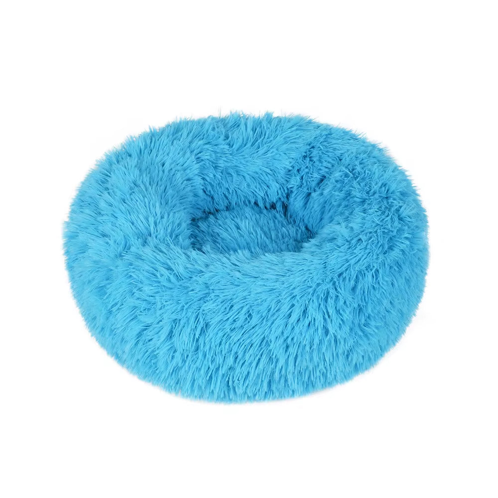 Donut Dog Bed Plush Basket Pets Accessories round Pet Small Fluffy Medium Cushion Sofa Washable Warm Large Dogs Beds Mat Puppy