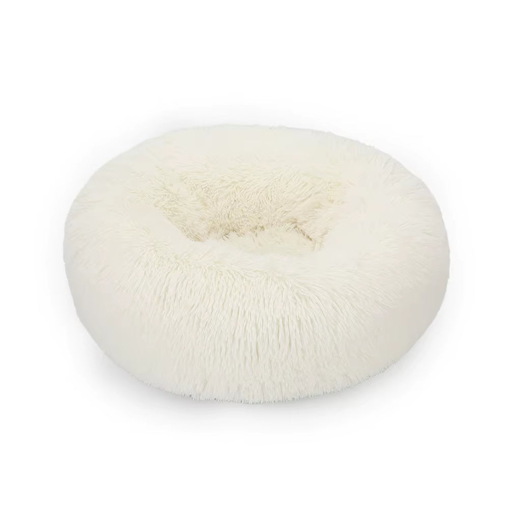 Donut Dog Bed Plush Basket Pets Accessories round Pet Small Fluffy Medium Cushion Sofa Washable Warm Large Dogs Beds Mat Puppy