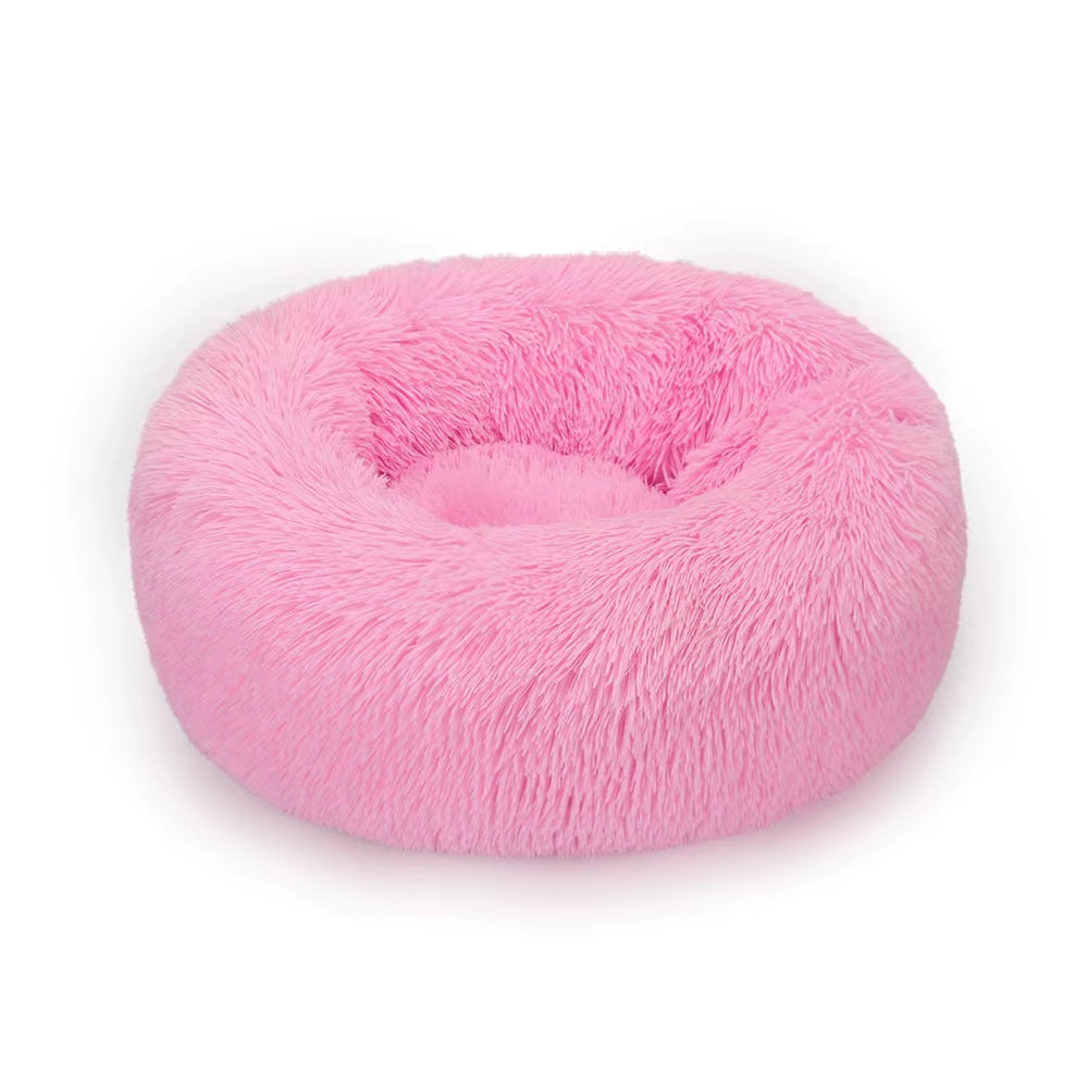 Donut Dog Bed Plush Basket Pets Accessories round Pet Small Fluffy Medium Cushion Sofa Washable Warm Large Dogs Beds Mat Puppy
